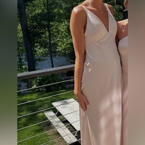 Jenny Yoo Prosecco V-Neck Dress